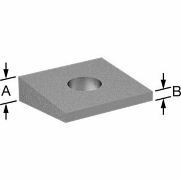 Bsc Preferred Hot-Dipped Galvanized Iron Leveling Washer for I-Beams 3/8 Screw Size 0.438 ID, 10PK 91152A031